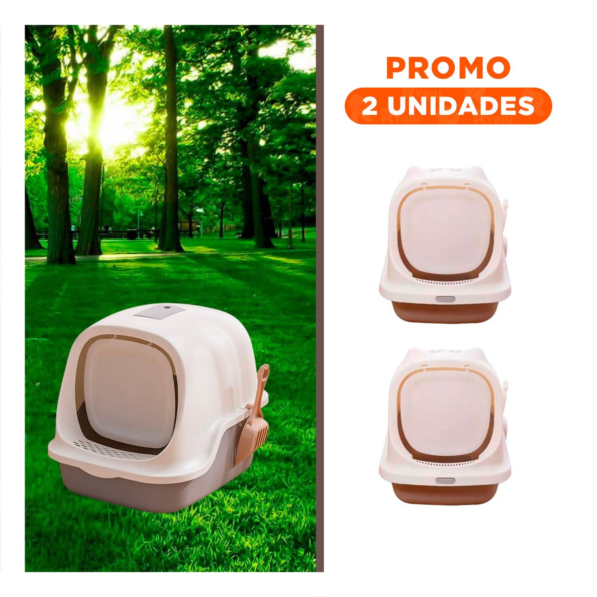 PACK2 EDICION HIGIENICA CERRADA CON OREJITAS DE GATO MARRON PARA HOGAR - 1