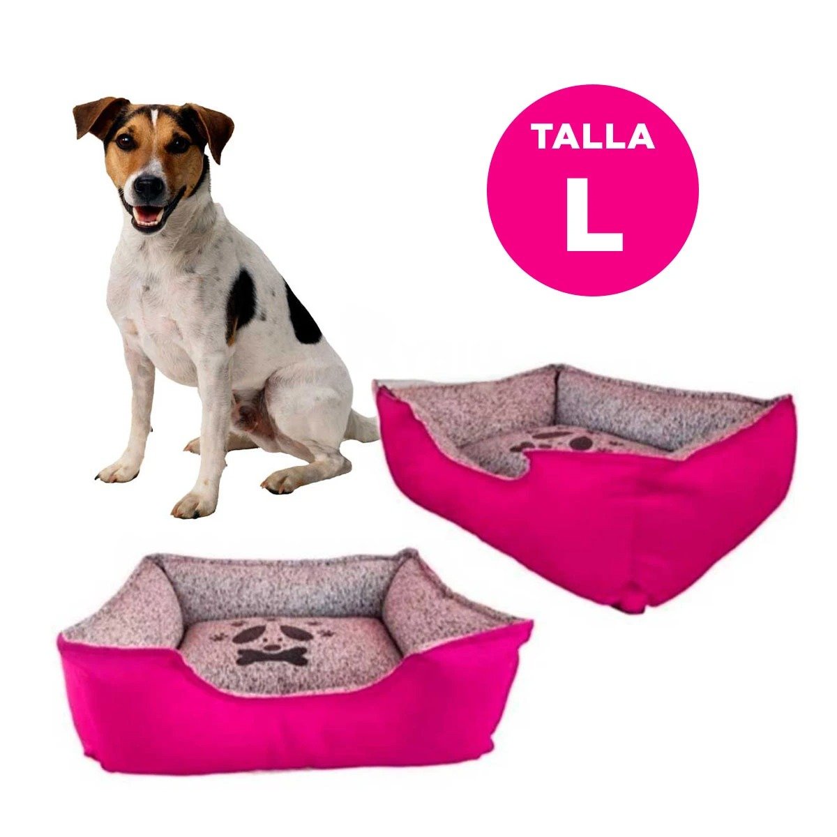 PACK4 CUCHA ACOLCHADA TEXTURA SUAVE Y AGRADABLE AL TACTO TALLA L FUCSIA - 4