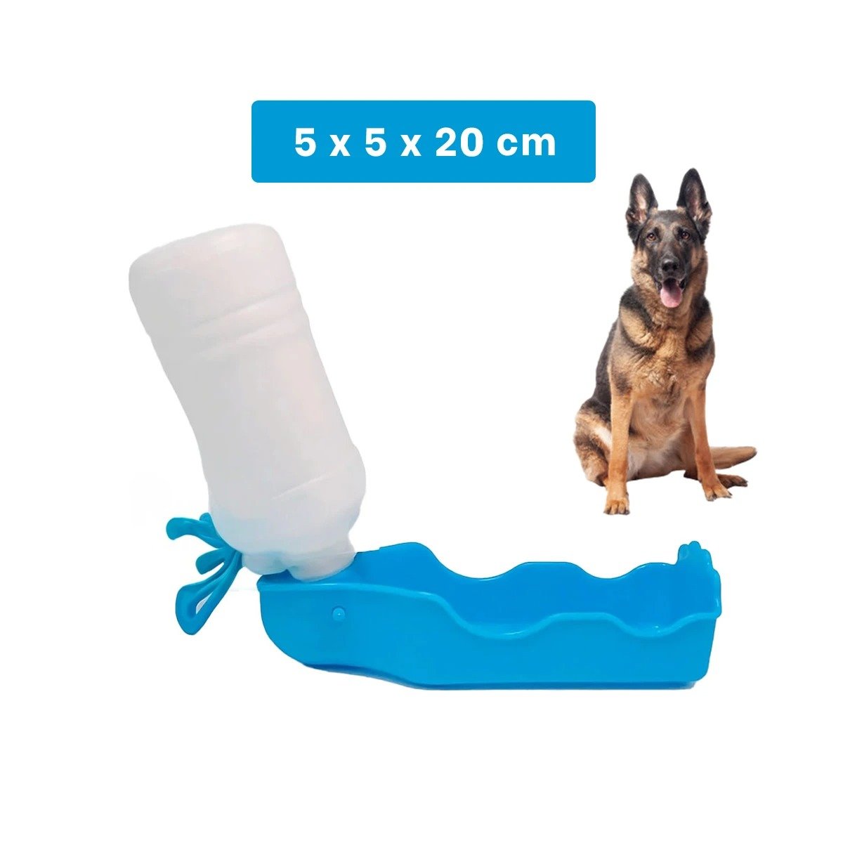 PACK6 DEPOSITO COMPACTO CELESTE PARA MASCOTA CON FUNCION PRACTICA EN SALIDAS Y+PAPEL REGALO - 4