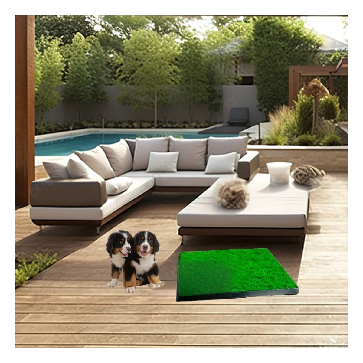 PACK6 ESPACIO PRACTICO PARA PERROS MEDIANO NEGRO NACIONAL PARA INTERIOR Y+PAPEL REGALO - 5