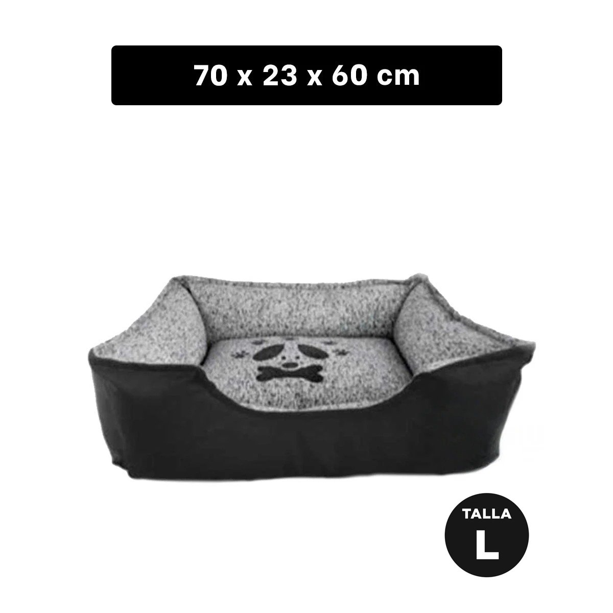 PACK4 COLCHONETA PARA PERRO ALTERNATIVA PRACTICA PARA CASA TALLA L NEGRO Y+PAPEL REGALO - 4