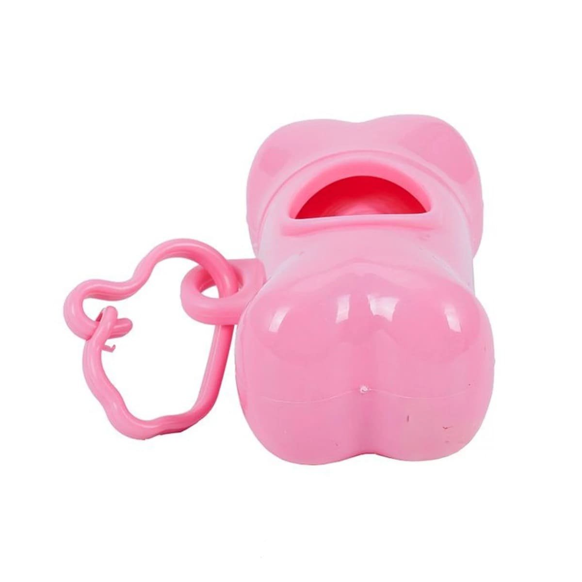 PORTA BOLSA CON PROTECTOR TIPO HUESO ROSADO PARA MASCOTA Y+LIGAS REGALO - 3