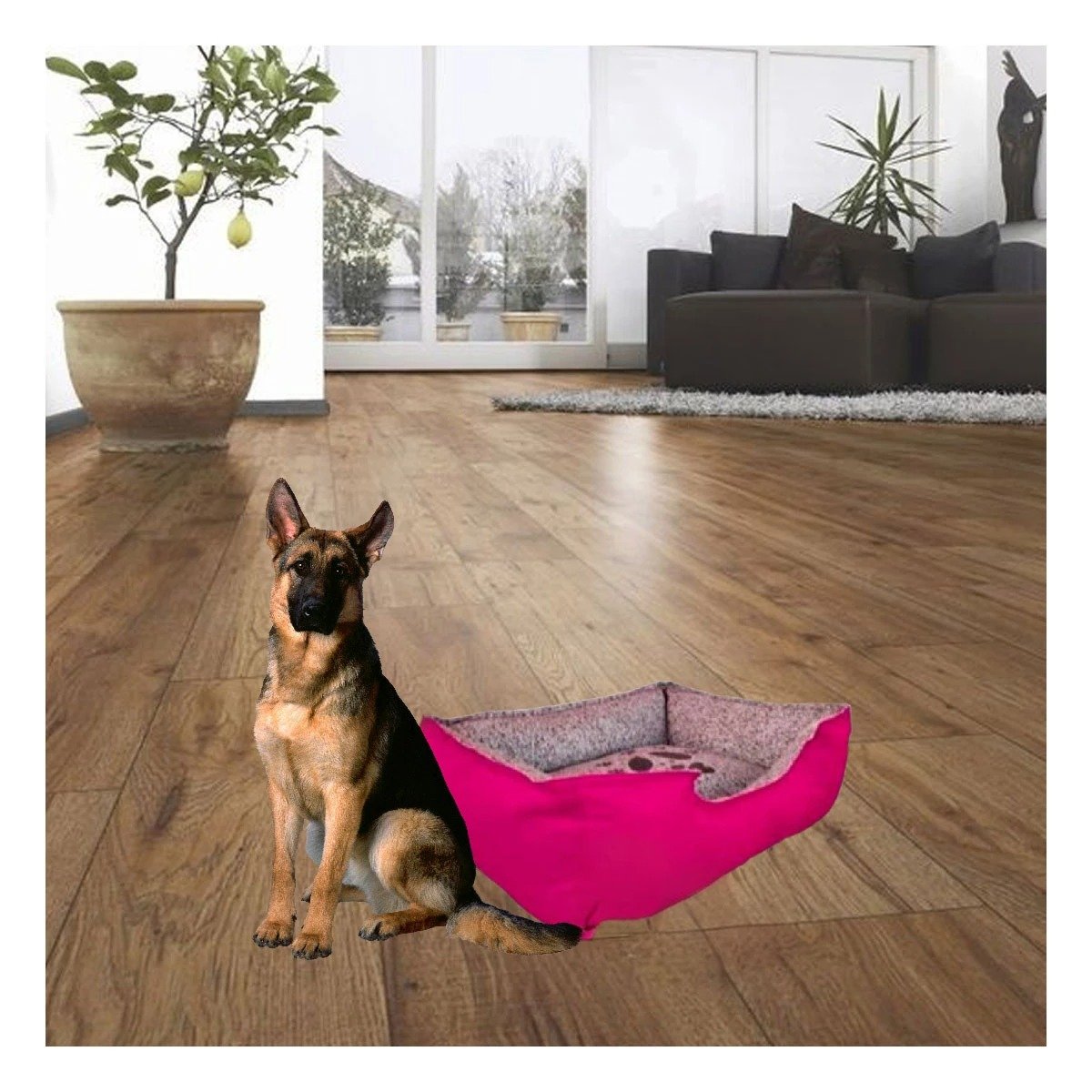 PACK6 COLCHON PARA MASCOTA BASE DURABLE PARA USO CONTINUO TALLA L FUCSIA Y+REGALO STICKER - 5