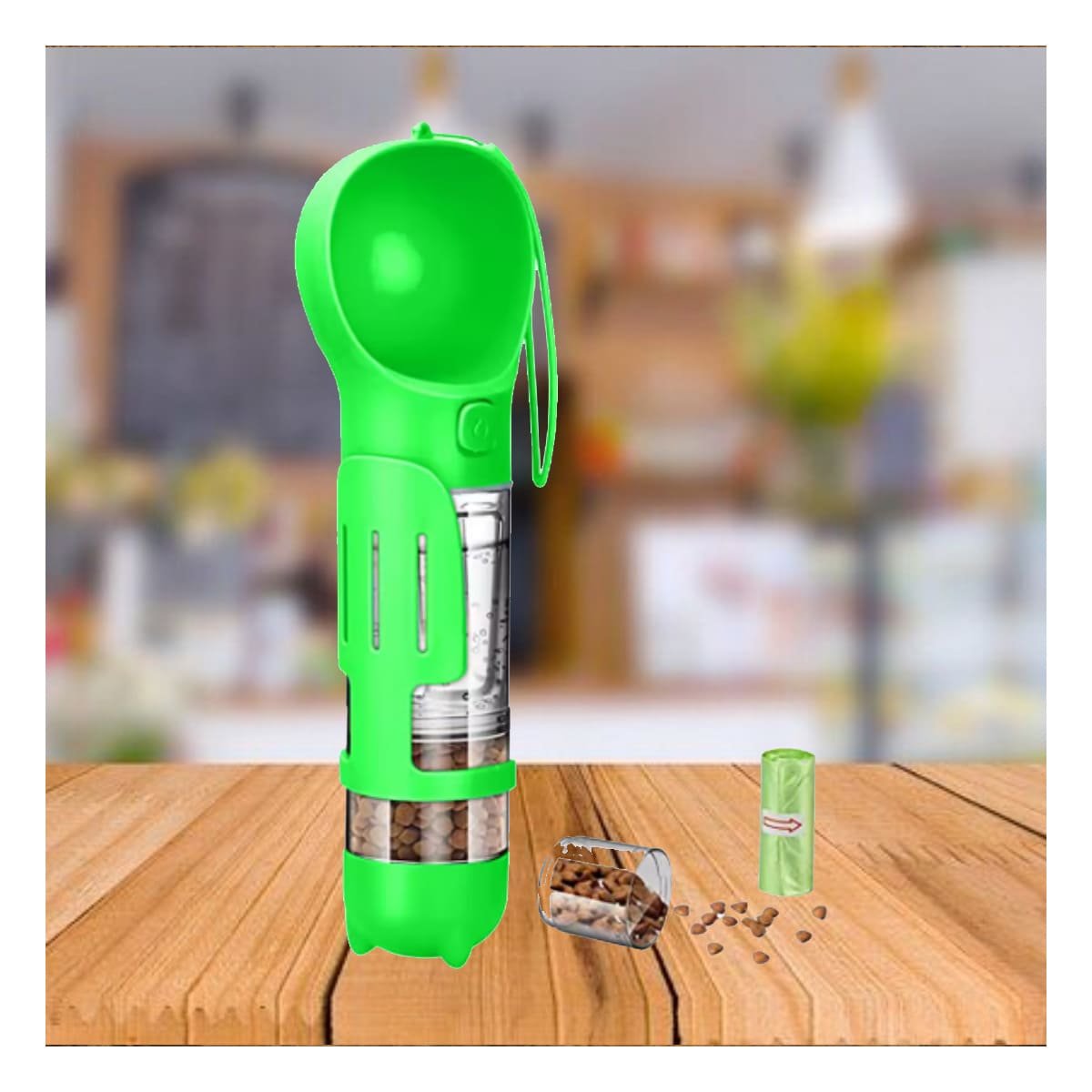 PACK6 EQUIPO 4 EN 1 DISPENSADOR CON BOLSITA VERDE MEDIANO RESISTENTE Y+REGALO STICKER - 3