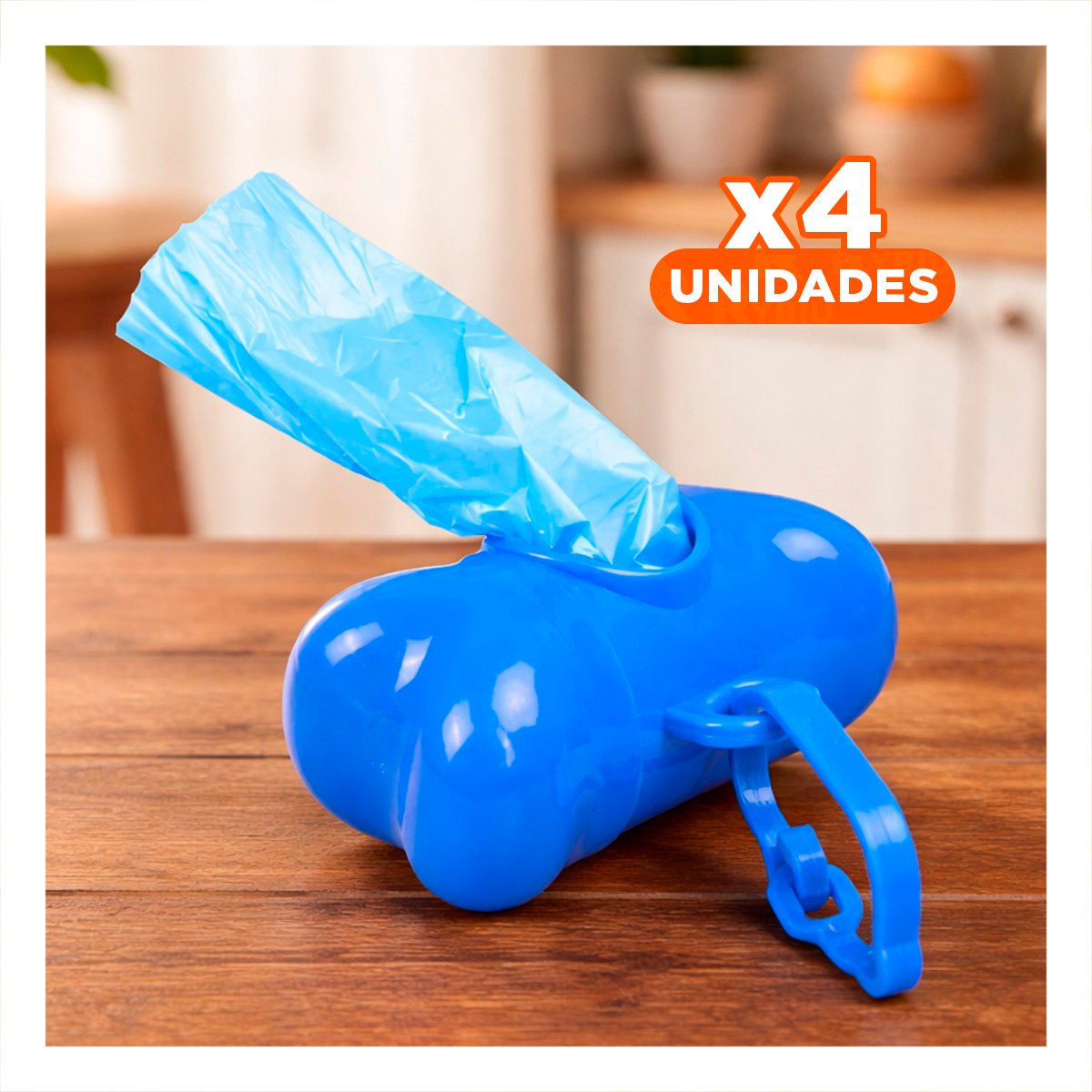 PACK4 SET COMPACTO CON BOLSA DE DESECHO Y PROTECTOR TIPO HUESO AZUL - 1