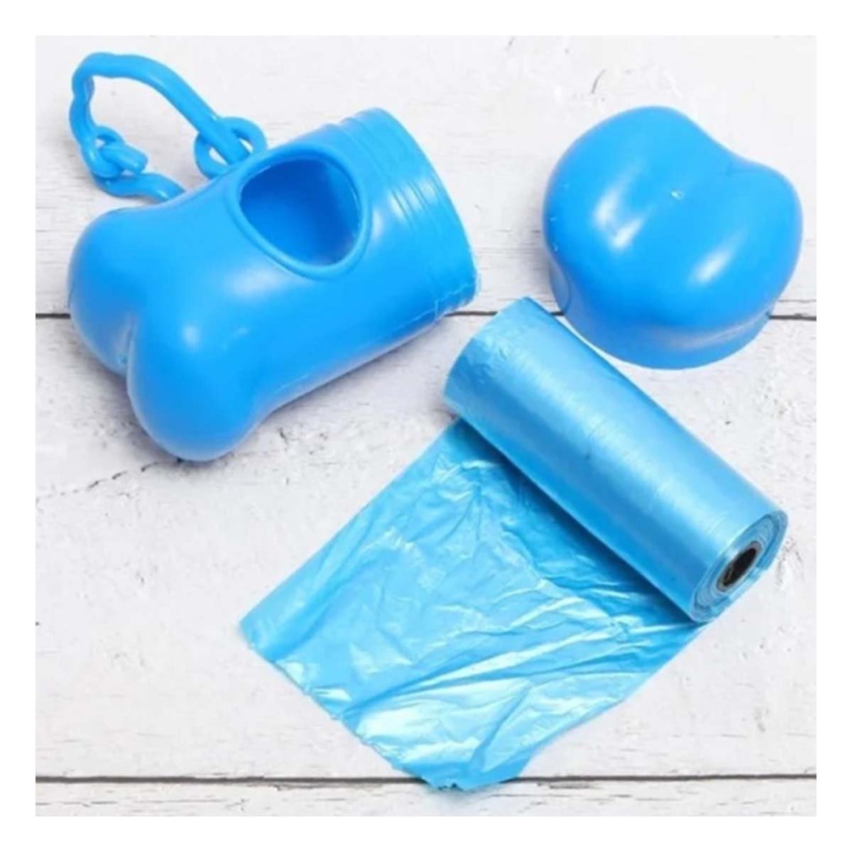PACK4 SET COMPACTO CON BOLSA DE DESECHO Y PROTECTOR TIPO HUESO AZUL - 2