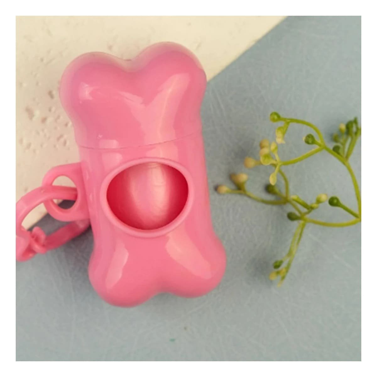 KIT HIGIENICO CON BOLSA DE DESECHO Y PROTECTOR TIPO HUESO ROSADO - 2