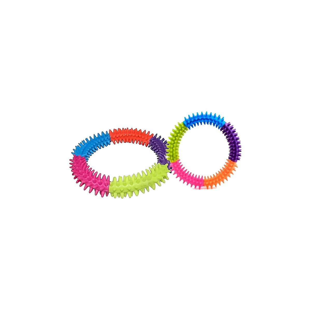 PACK12 ACCESORIO PARA PERROS ENERGETICOS DE JEBE PUNTEADO DE COLORES Y+REGALO STICKER - 2