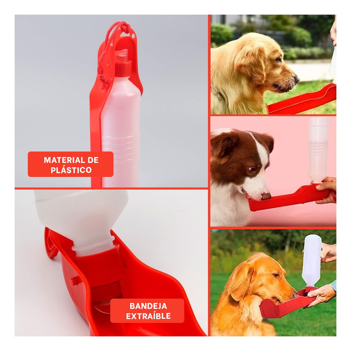 PACK12 DEPOSITO FUNCIONAL ROJO PARA MASCOTA CON DISPENSADOR INTEGRADO Y+PAPEL REGALO - 2