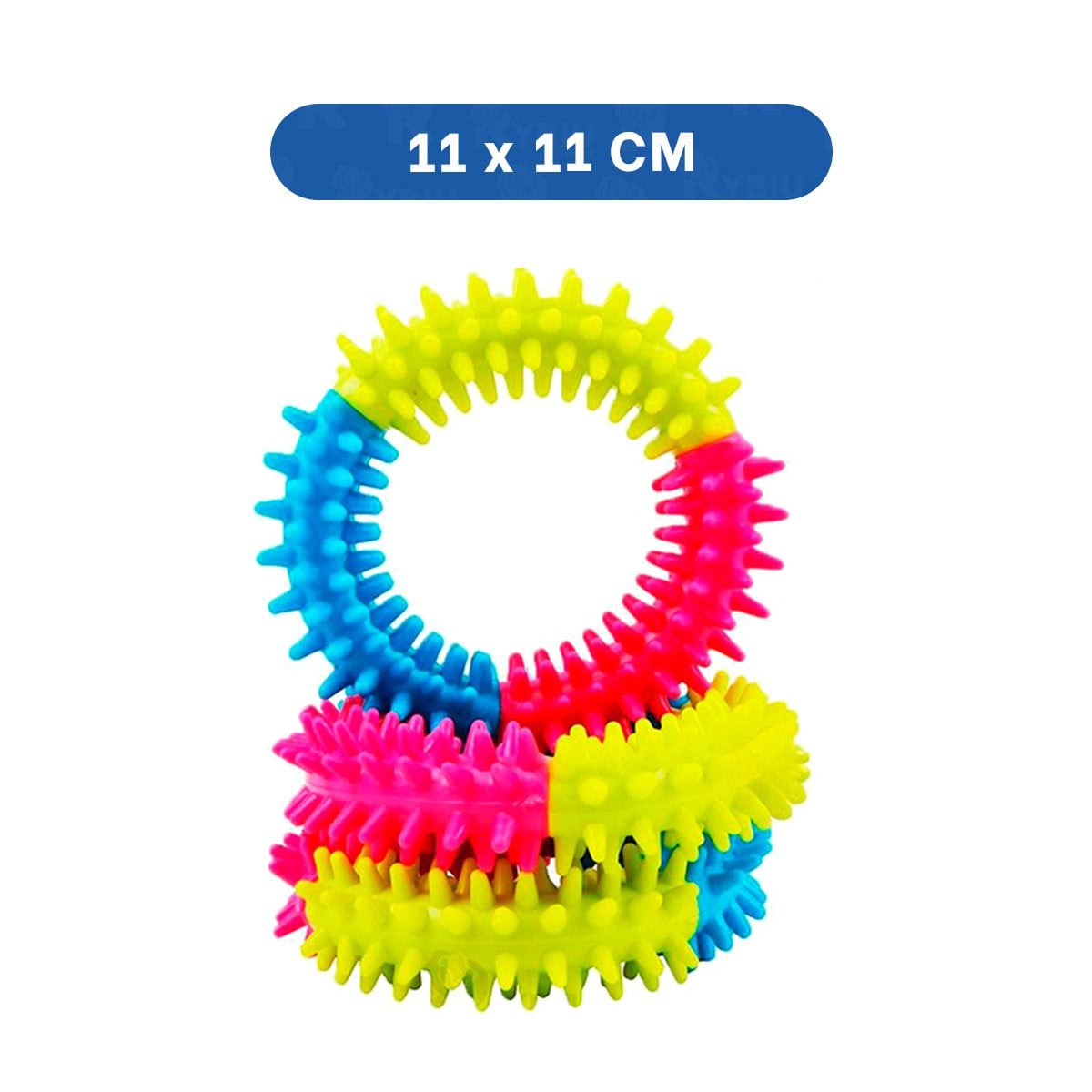 PACK2 ENTRENA Y JUEGA CON JEBE PUNTEADO DE COLORES VARIADOS PERROS Y+REGALO STICKER - 4