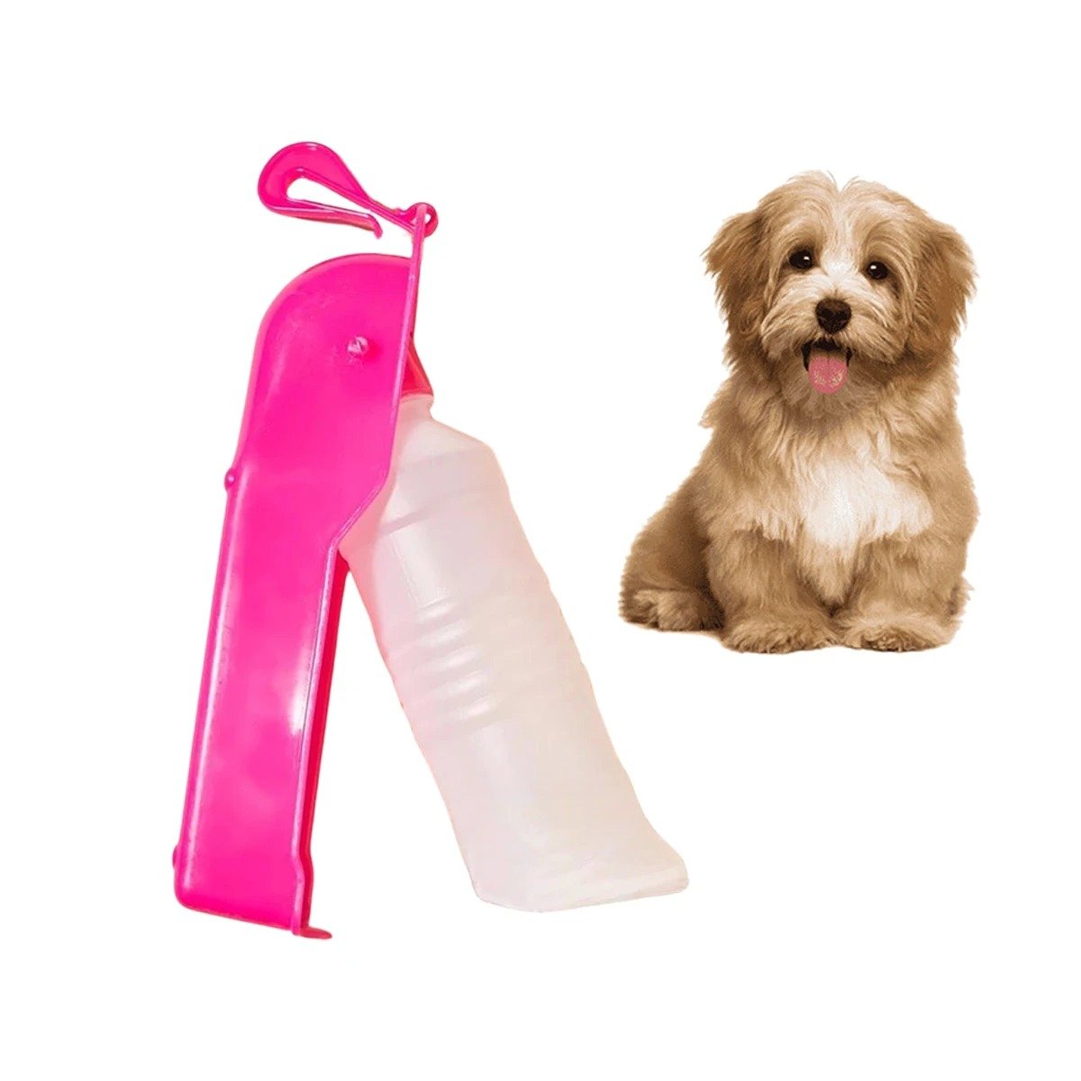 PACK4 DEPOSITO COMPACTO ROSADO PARA MASCOTA CON FUNCION PRACTICA EN SALIDAS Y+PAPEL REGALO - 3