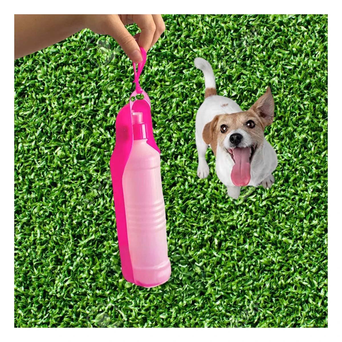 PACK4 DEPOSITO COMPACTO ROSADO PARA MASCOTA CON FUNCION PRACTICA EN SALIDAS Y+PAPEL REGALO - 5