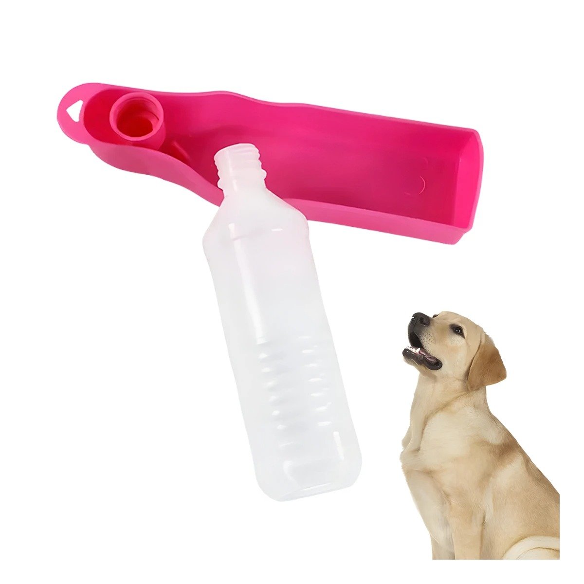 PACK2 CONTENEDOR COMPACTO ROSADO PARA MASCOTA CON USO DIARIO EN EXTERIORES Y+REGALO STICKER - 2