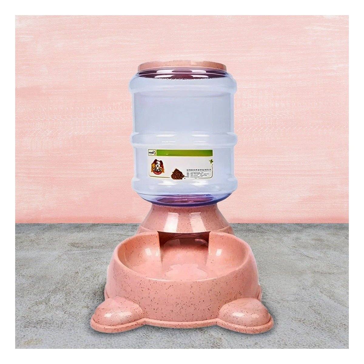 PACK2 EQUIPO PRACTICO PARA PERRO PLOMO CIRCULAR CON BIDON PLASTICO ROSADO - 5