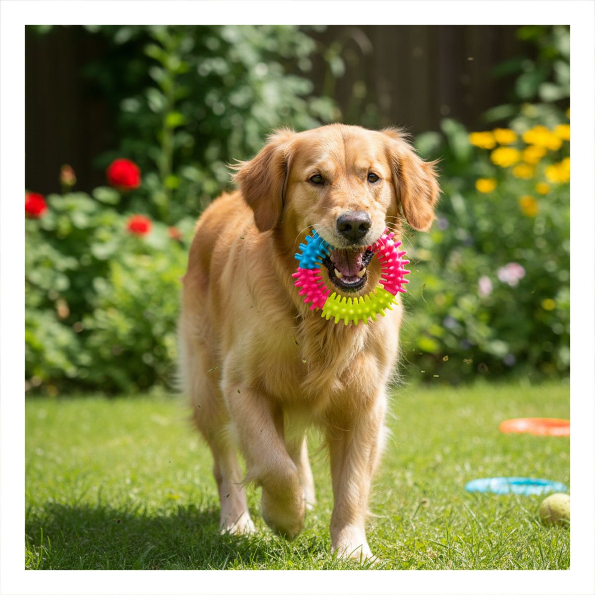 PACK6 PARA PERROS ACCESORIO TEXTURIZADO JEBE PUNTEADO DE COLORES SURTIDOS Y+PAPEL REGALO - 5
