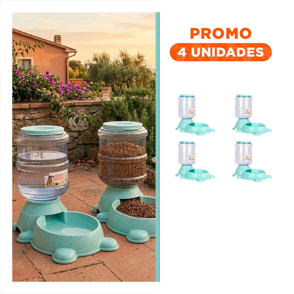 PACK4 BASE PRACTICA PARA PERRO CIRCULAR CON BIDON DE PLASTICO VERDE Y+REGALO STICKER - 1
