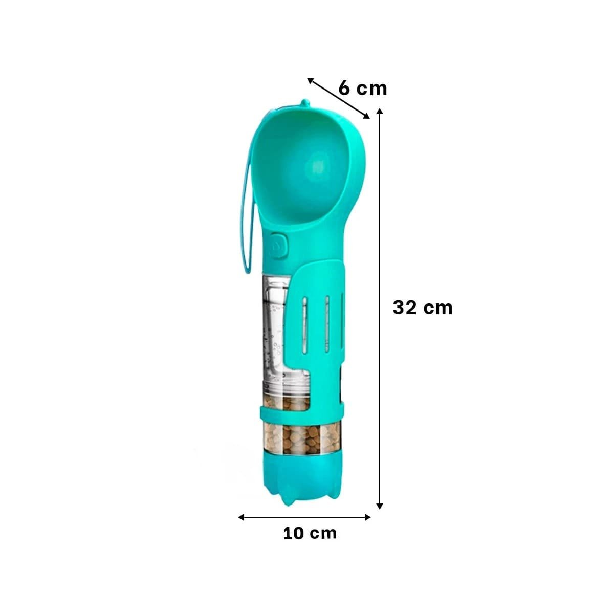 SET 4 EN 1 DISPENSADOR CON BOLSITA CELESTE MEDIANO PARA PASEO DIARIO Y+PAPEL REGALO - 4