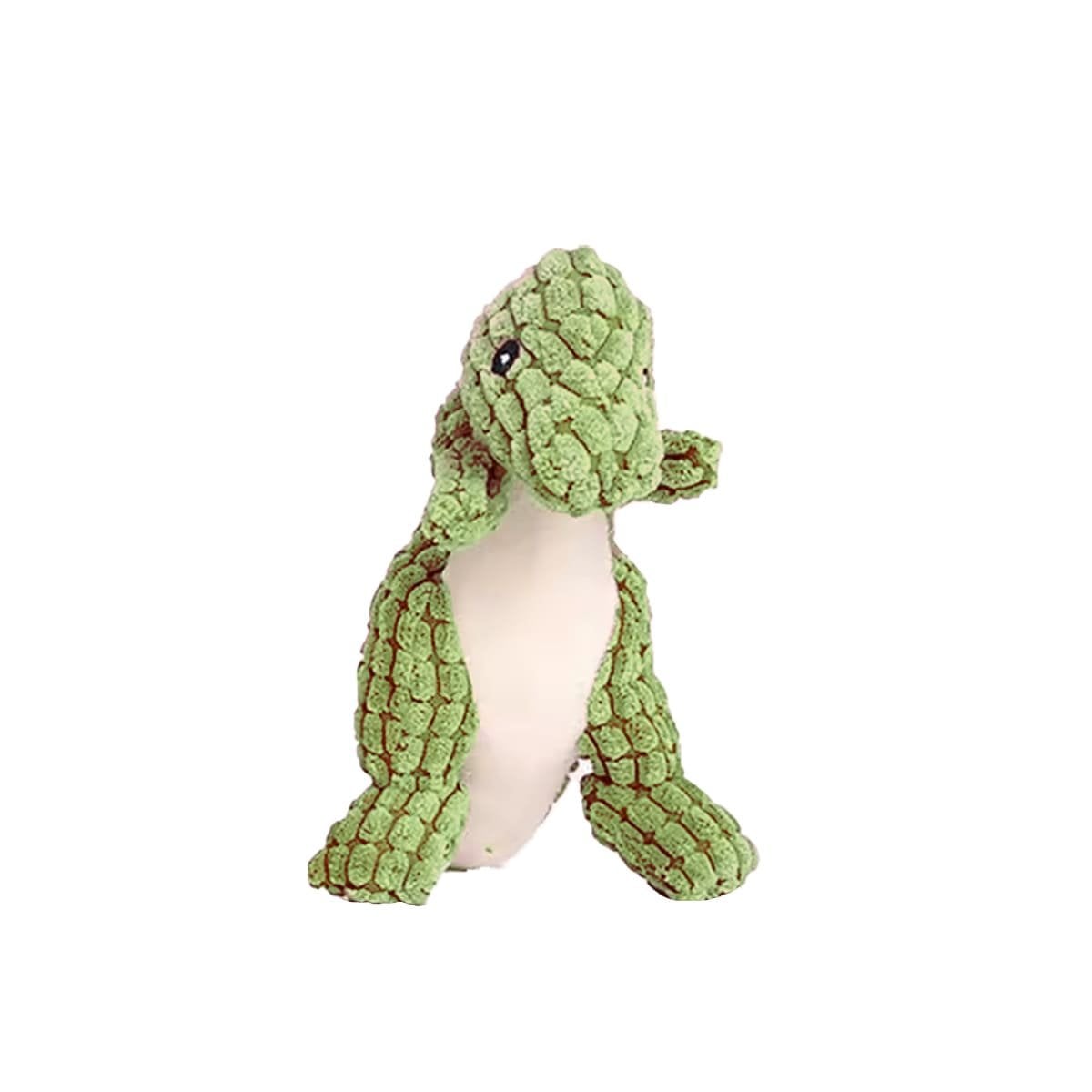 PACK4 COMPANERO SUAVE DE DINOSAURIO VERDE CLARO PARA MASCOTA CON FORMA CREATIVA Y+PAPEL REGALO - 3