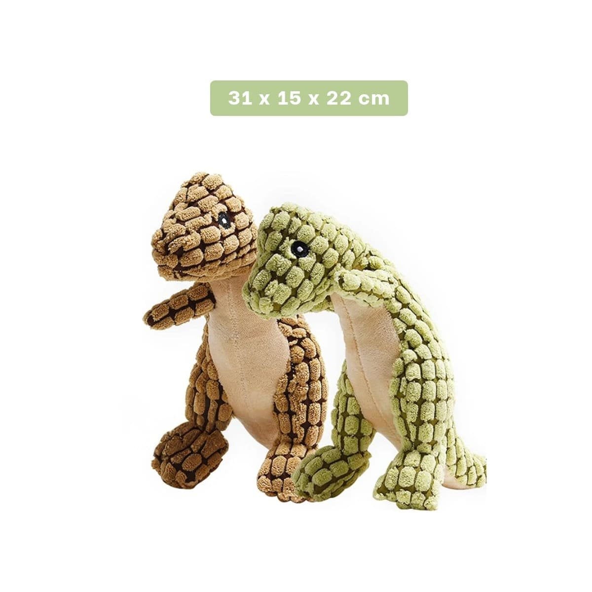 PACK4 COMPANERO SUAVE DE DINOSAURIO VERDE CLARO PARA MASCOTA CON FORMA CREATIVA Y+PAPEL REGALO - 4