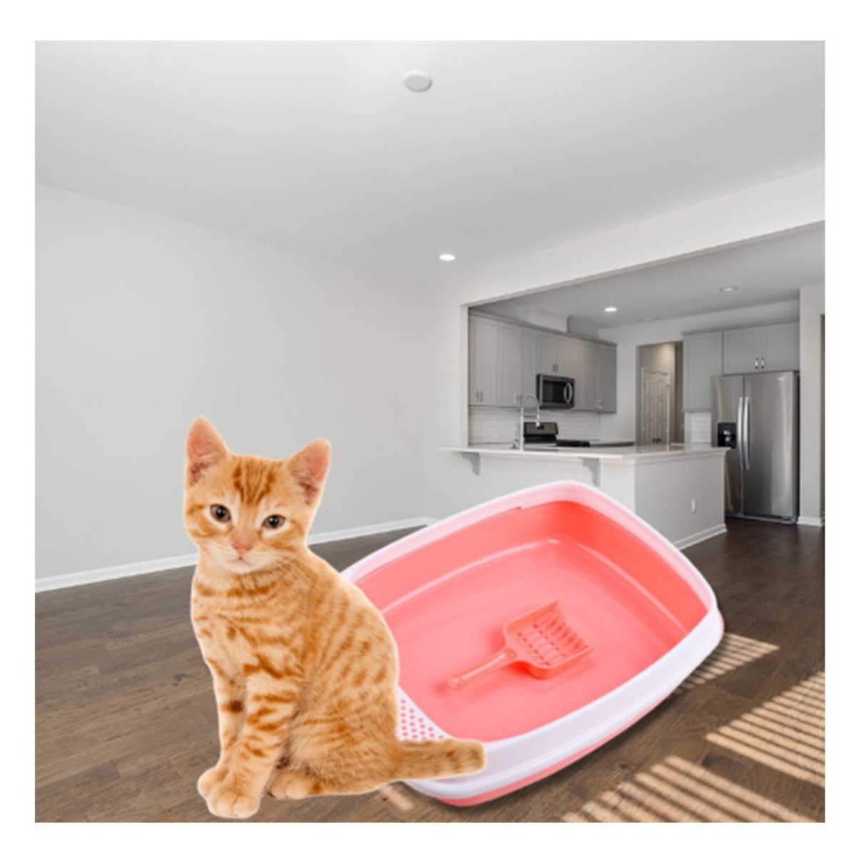 PACK2 BANDEJA ROSADA PARA GATO CON SISTEMA EXTRAIBLE ABIERTO - 5