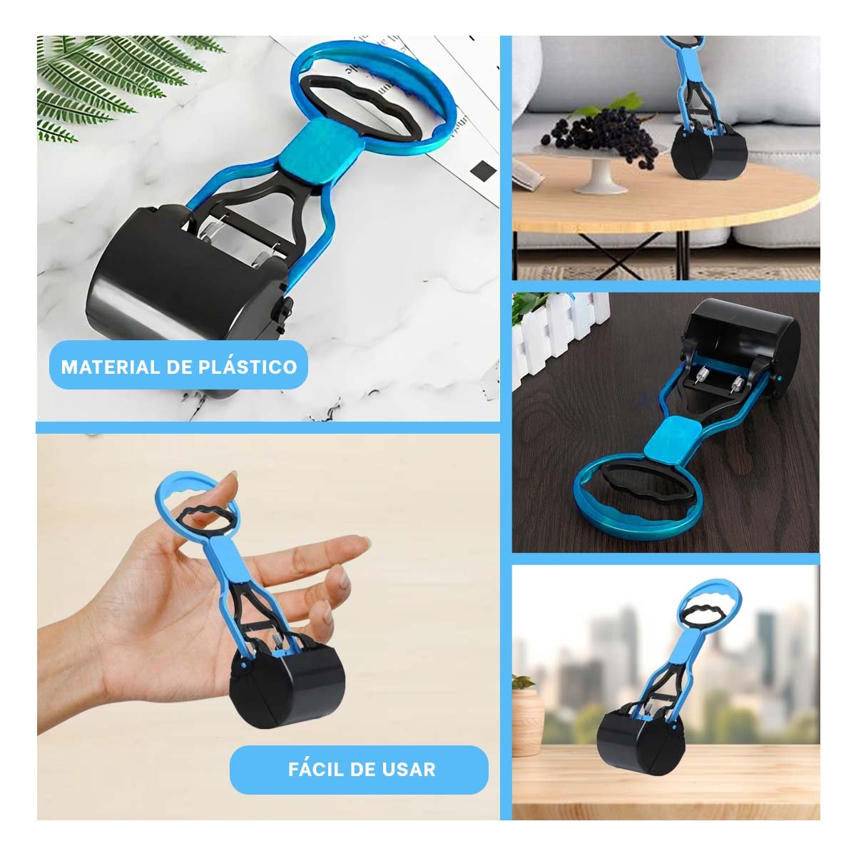 RECOLECTOR DE HECES DE PERROS Y GATOS CELESTE PRACTICO Y+POST IT - 5