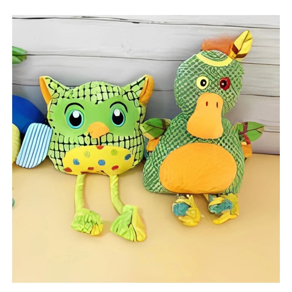 PACK4 COMPANERO SUAVE DE PATO SELVATICO VERDE PARA MASCOTA CON FORMA CREATIVA Y+PAPEL REGALO - 2