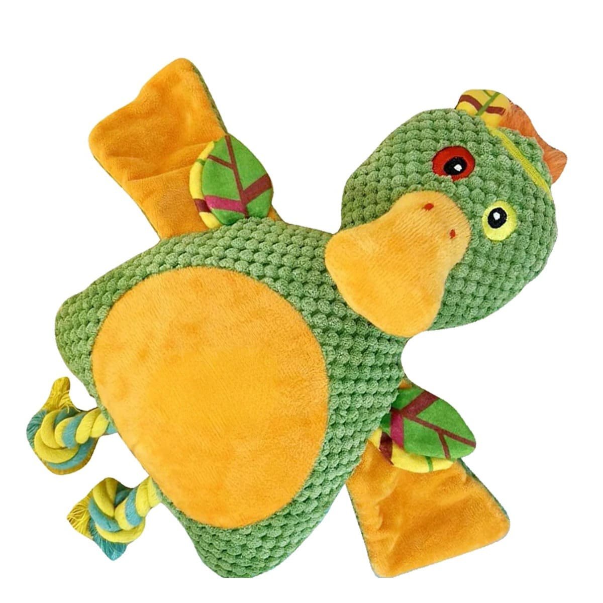MUNECO DE TELA PATO SELVATICO VERDE PARA MASCOTA CON RELLENO BLANDO Y+REGALO STICKER - 3