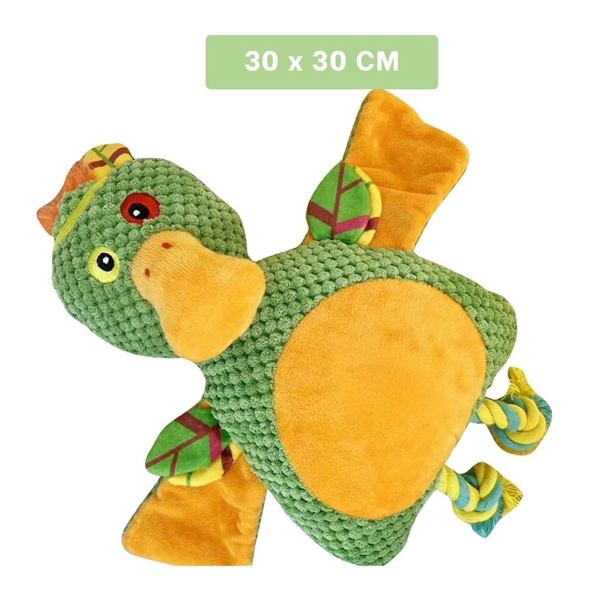 FIGURA ACOLCHADA DE PATO SELVATICO VERDE PARA MASCOTA CON FORMA REALISTA Y+LIGAS REGALO - 4