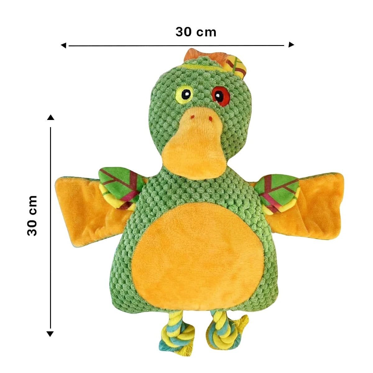 PACK2 JUGUETE COMPACTO DE PATO SELVATICO VERDE PARA MASCOTA EN HOGAR Y+PAPEL REGALO - 4