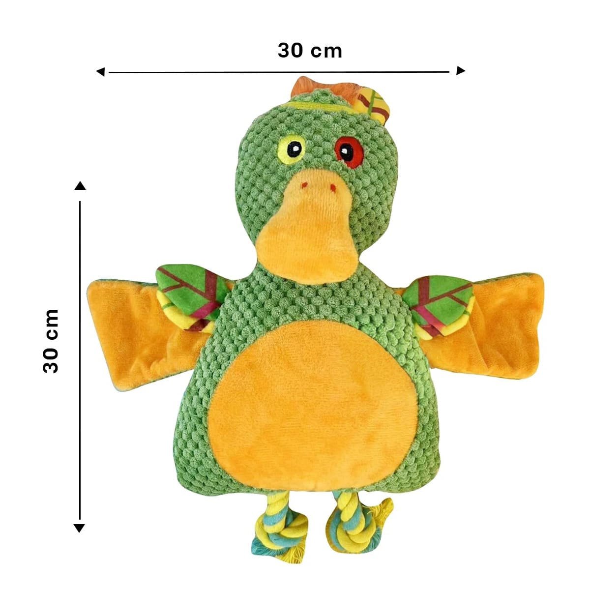 PACK4 MORDEDOR FLEXIBLE DE PATO SELVATICO VERDE PARA MASCOTA Y+REGALO STICKER - 4