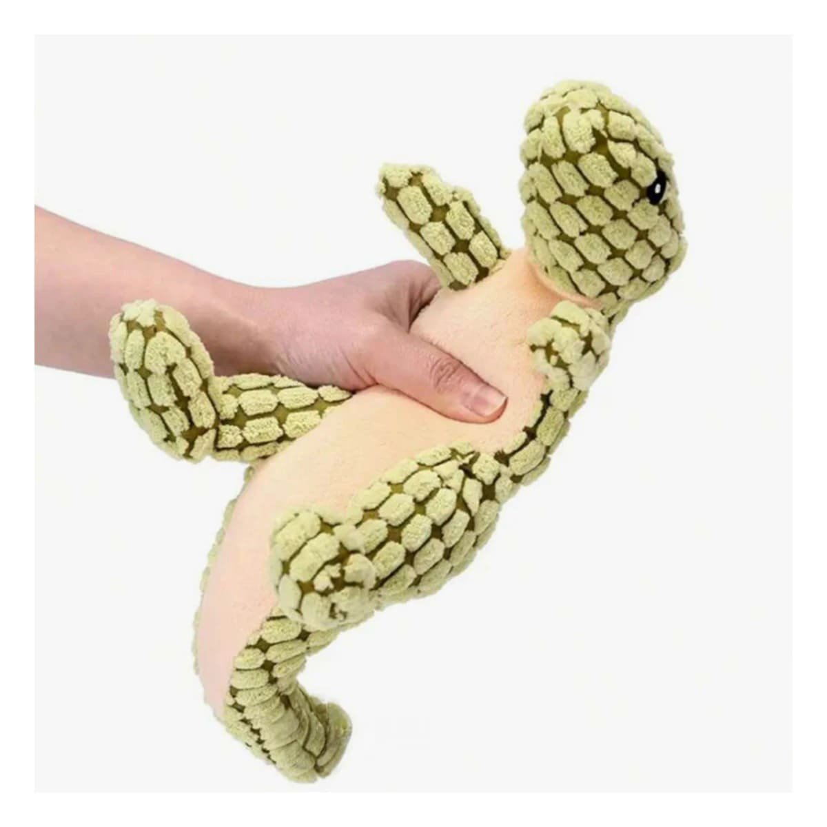 MUNECO DE TELA DINOSAURIO VERDE CLARO PARA MASCOTA CON RELLENO BLANDO Y+REGALO STICKER - 2