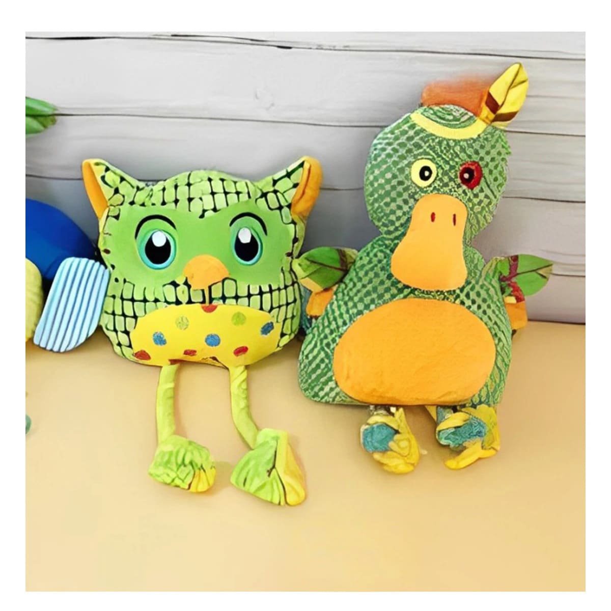 PACK6 FIGURA PARA MASCOTA PATO SELVATICO VERDE CON TEXTURA RICA Y FLEXIBLE Y+REGALO STICKER - 5