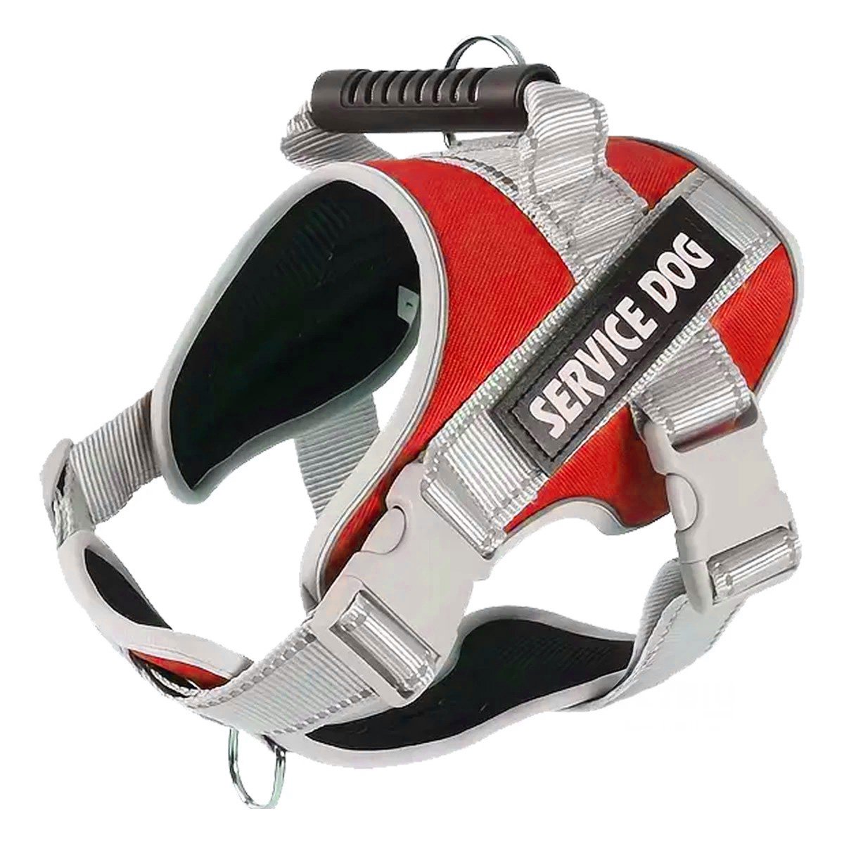 PACK2 ARNES DE PASEO SERVICE DOG TALLA S ROJO CON ASA Y SOPORTE COMODO Y+REGALO STICKER - 2
