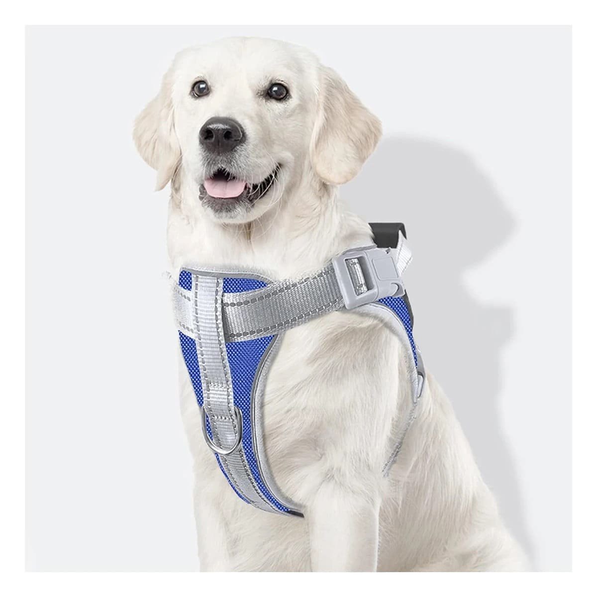 PACK6 CHALECO ARNES CON ASA SERVICE DOG TALLA S AZUL CON AJUSTE ERGONOMICO - 2