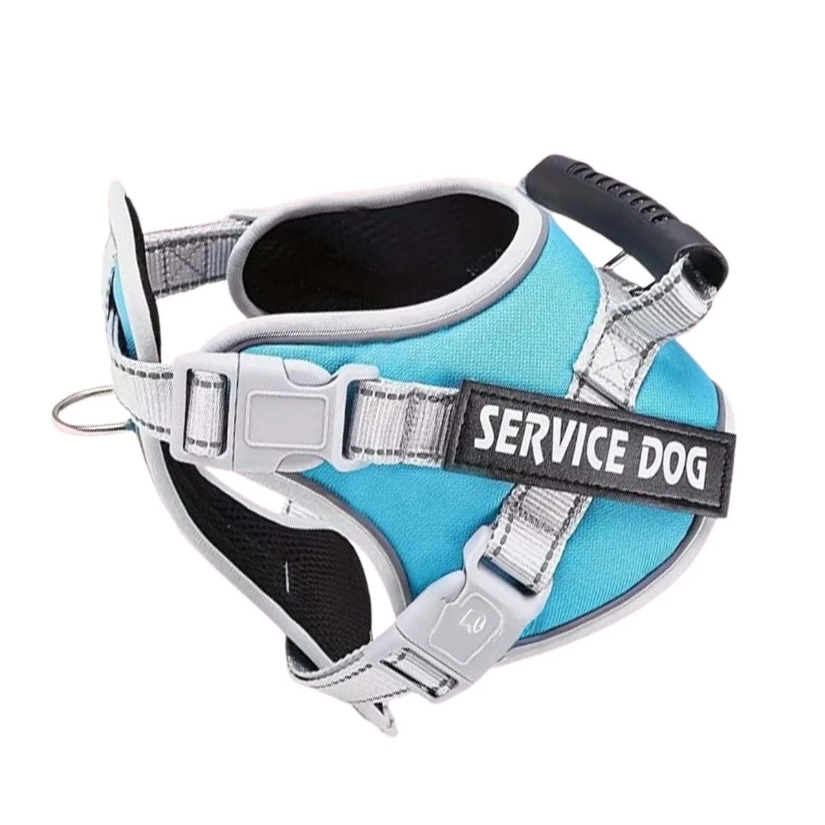 PACK2 ARNES DE PASEO SERVICE DOG TALLA S TURQUEZA CON ASA Y SOPORTE COMODO Y+REGALO STICKER - 2