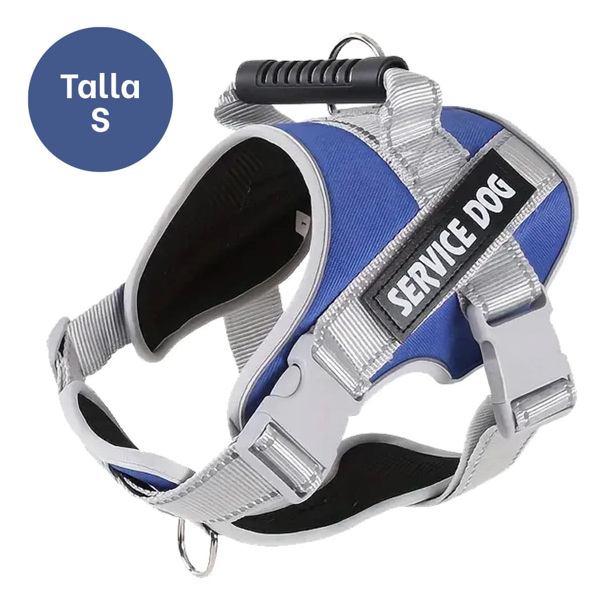 ARNES CON ASA SERVICE DOG TALLA S AZUL CON CORREAS FIRMES Y+POST IT - 4