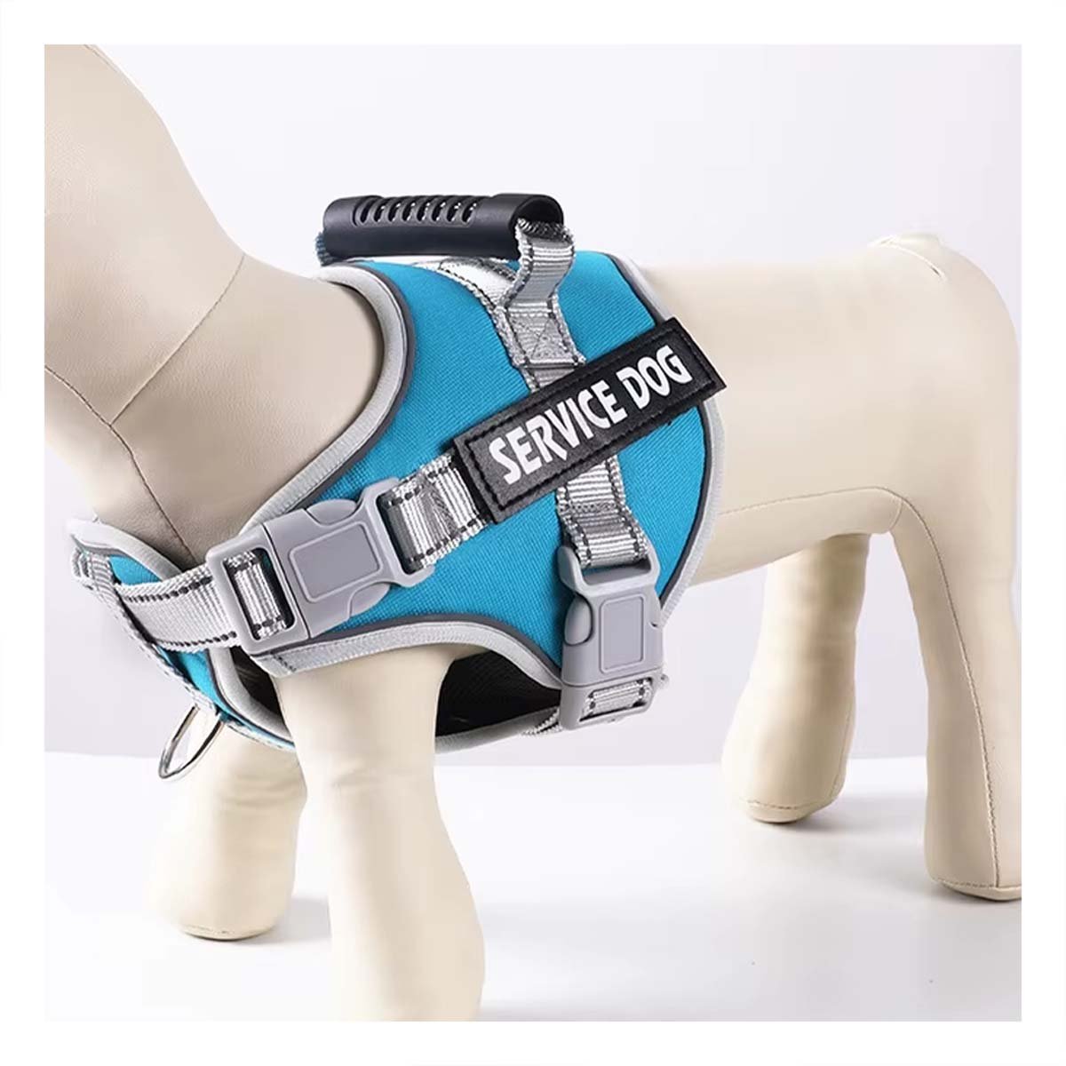 ARNES CHALECO CON ASA SERVICE DOG TALLA S TURQUEZA PARA USO DIARIO Y+PAPEL REGALO - 5