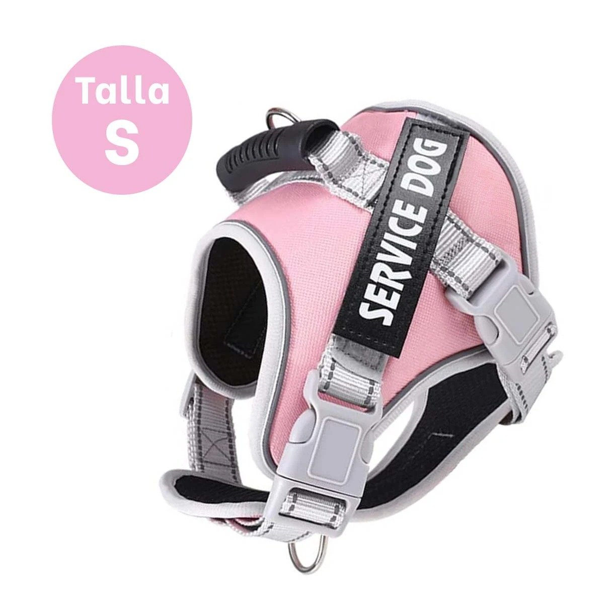 CHALECO CON ASA AJUSTABLE PARA PERRO TALLA S ROSADO CLARO Y+POST IT - 4