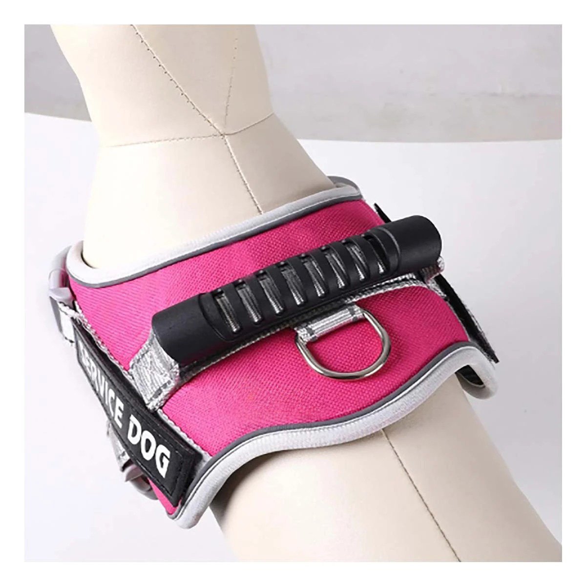 ARNES CHALECO CON ASA SERVICE DOG TALLA S FUCSIA PARA USO DIARIO Y+PAPEL REGALO - 2