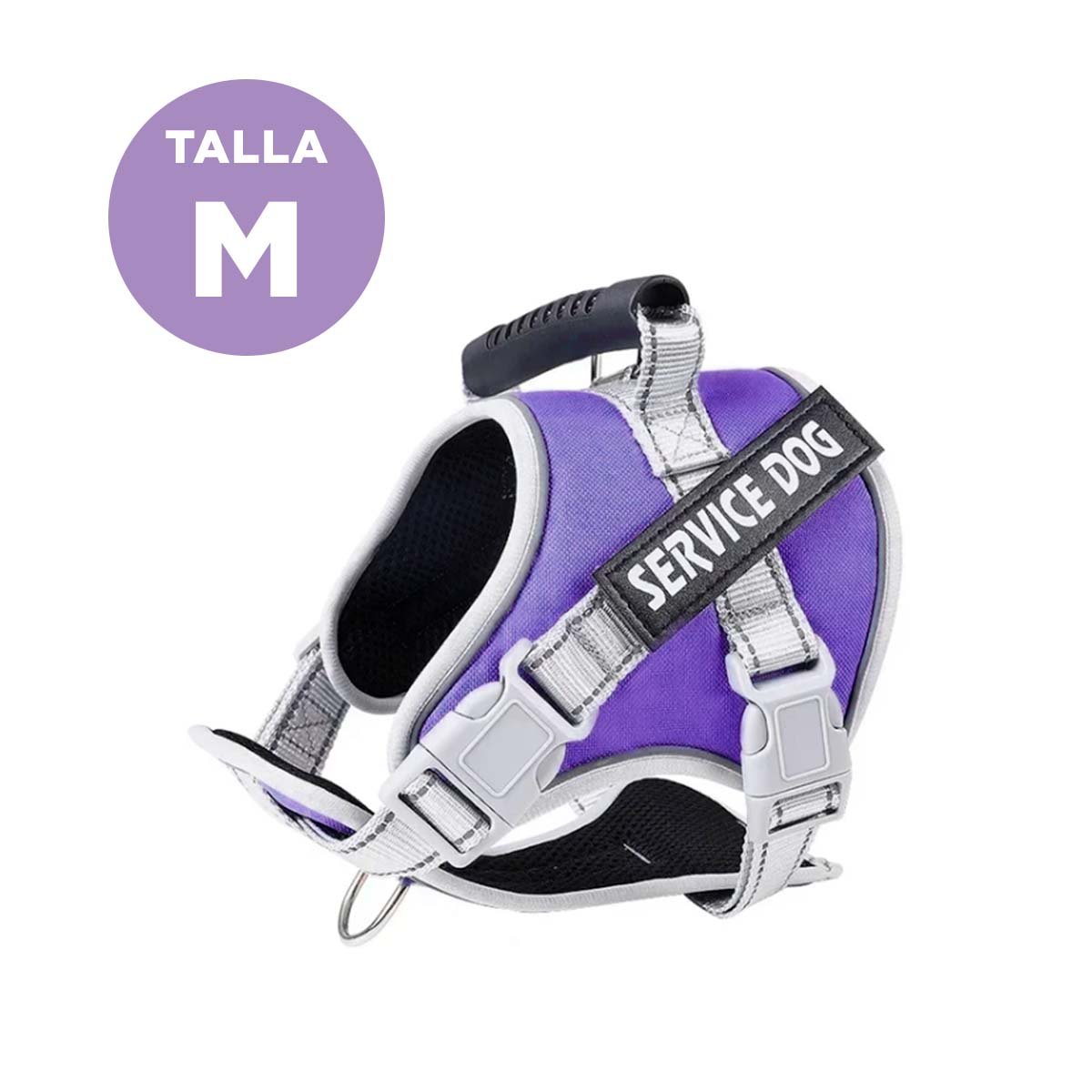 ARNES SEGURO PECHERA CHALECO CON ASA TALLA M MORADO CON REFLECTANTE - 4