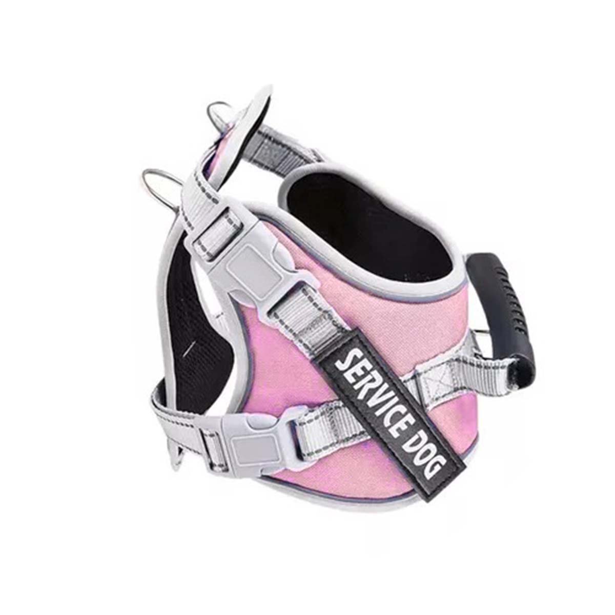 ARNES ACOLCHADO CON ASA SUPERIOR PARA PERRO SERVICE DOG TALLA M ROSADO CLARO Y+REGALO STICKER - 3
