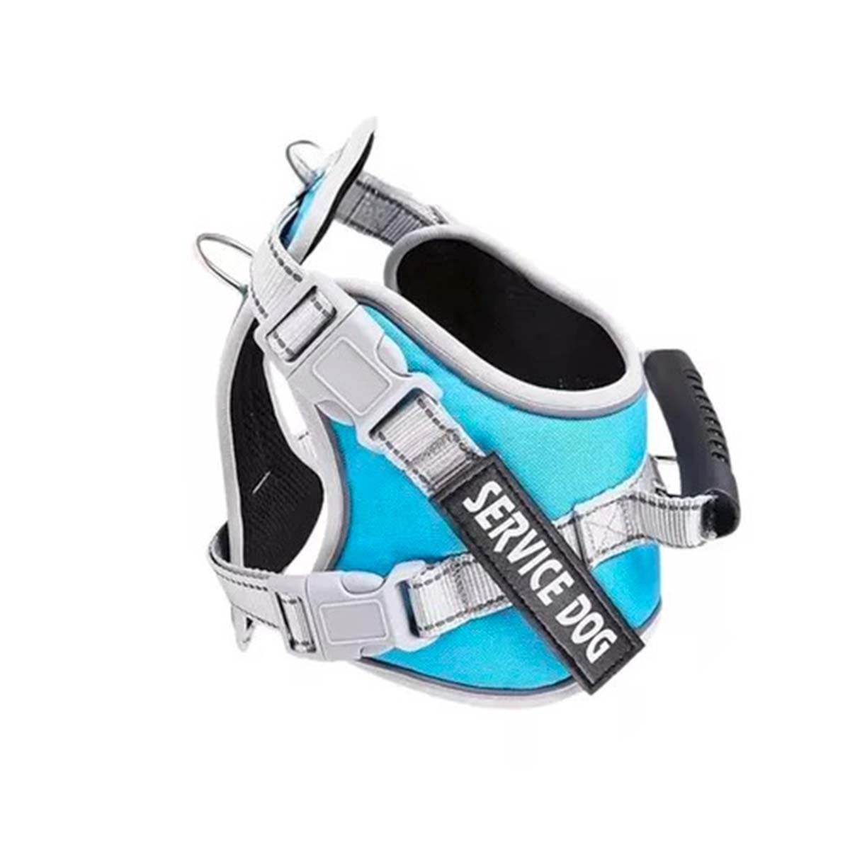 ARNES ACOLCHADO CON ASA SUPERIOR PARA PERRO SERVICE DOG TALLA M TURQUEZA Y+REGALO STICKER - 3