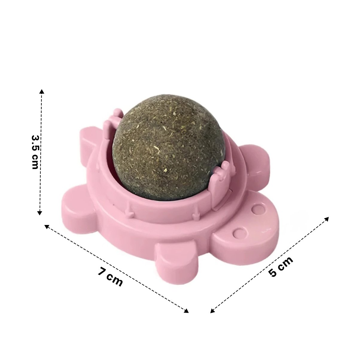 PACK12 ESFERA HIERBA GATERA DE TORTUGA ROSADO CON PLASTICO PARA DIVERSION Y+PAPEL REGALO - 4
