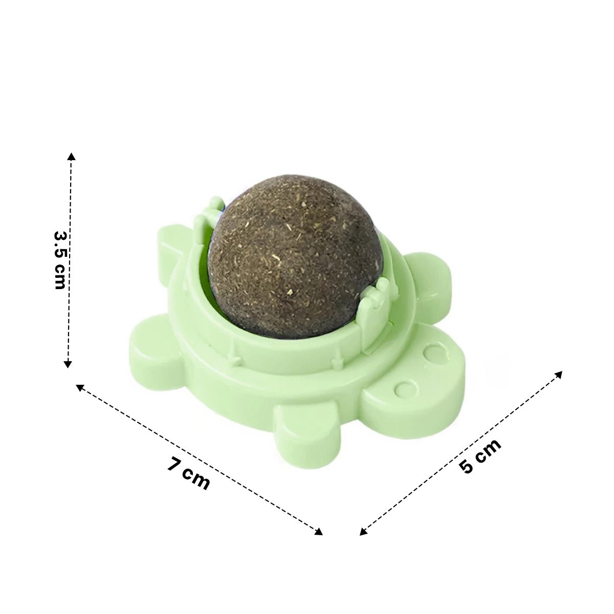 PACK12 ESFERA HIERBA GATERA DE TORTUGA VERDE CON PLASTICO PARA DIVERSION Y+PAPEL REGALO - 4