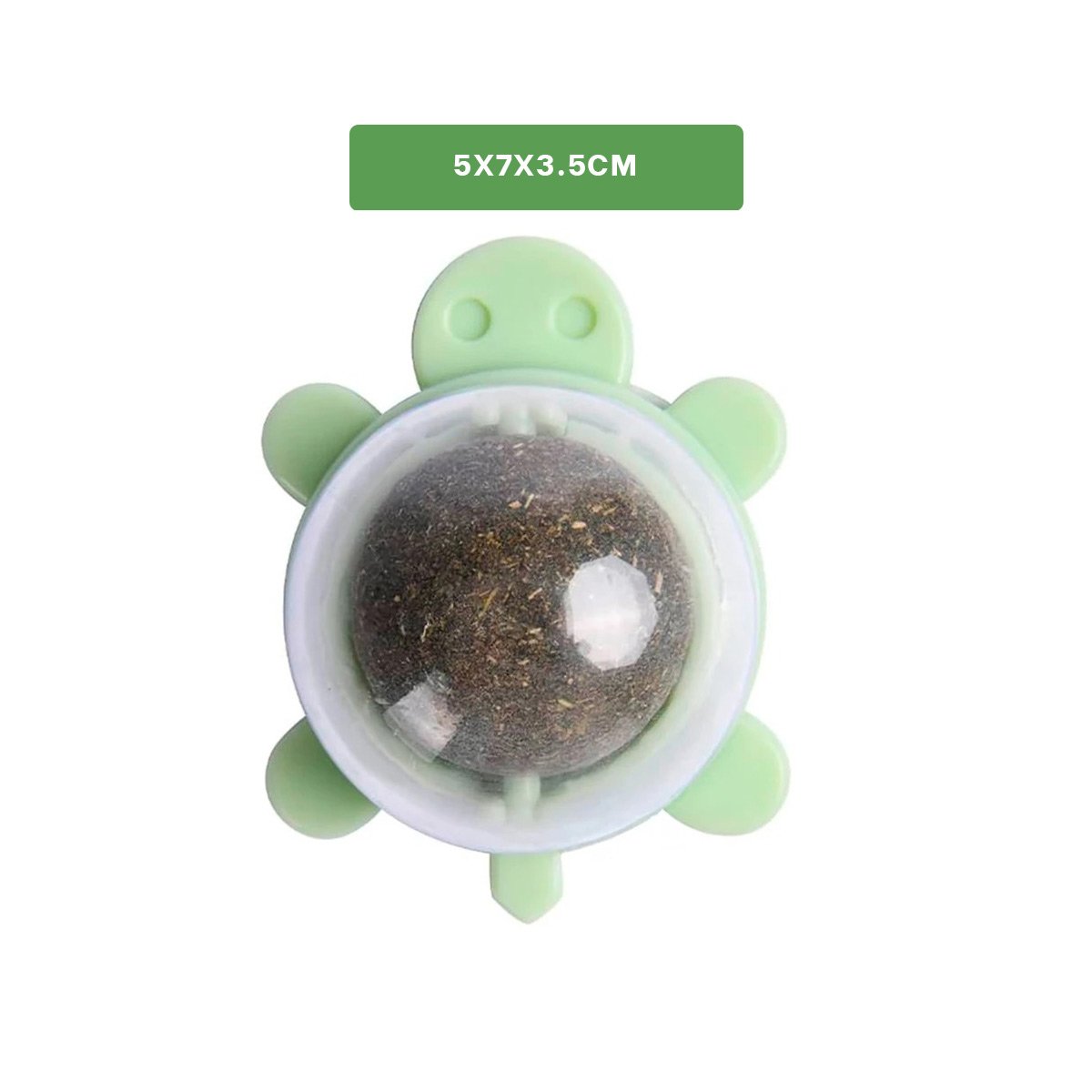 PACK6 ESFERA DE HIERBA GATERA GIRATORIO VERDE DE TORTUGA PARA JUEGO Y+PAPEL REGALO - 4