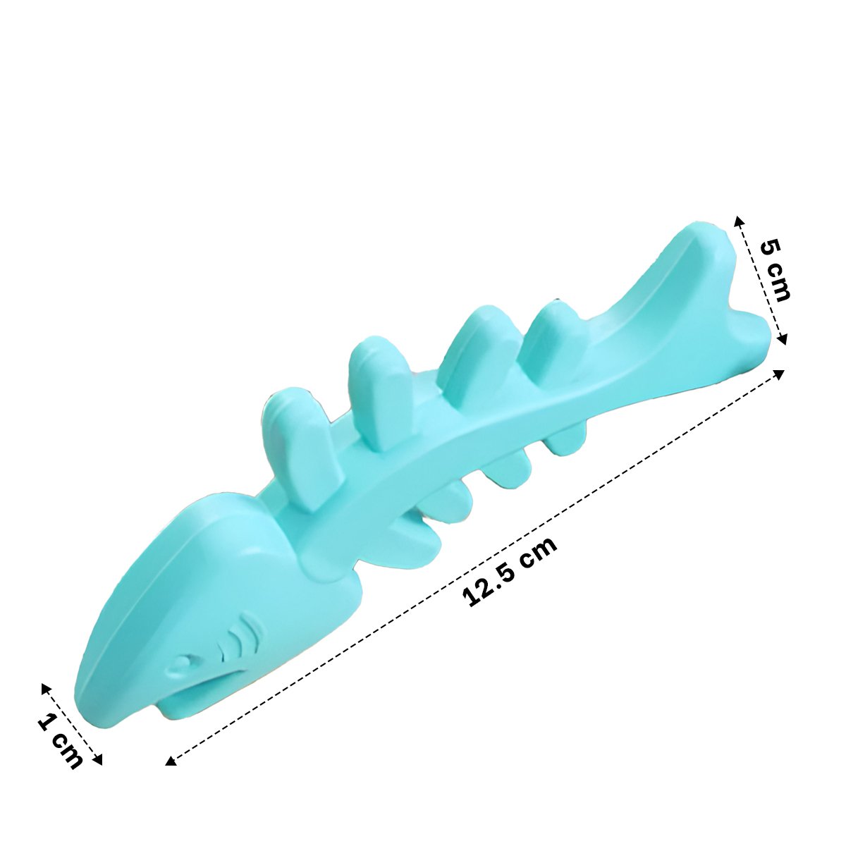 PACK4 JUGUETE MODERNO EN FORMA DE PESCADO DE GOMA EN VERDE AGUA SEGURA Y+PAPEL REGALO - 4