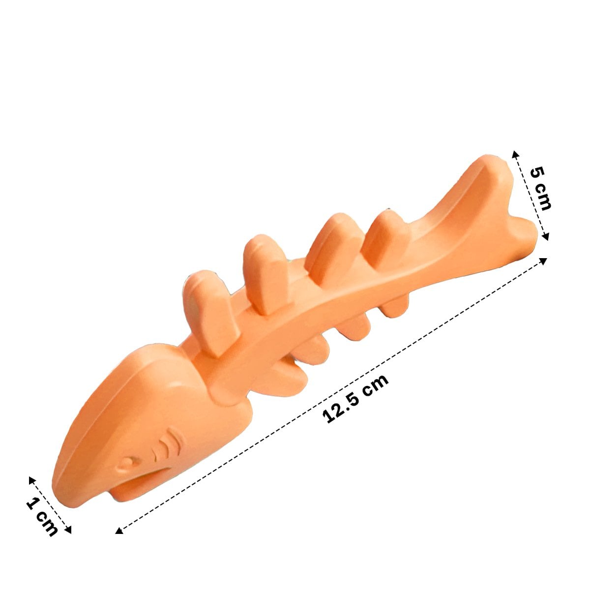 PACK4 JUGUETE MODERNO EN FORMA DE PESCADO DE GOMA EN NARANJA PARA DIVERSION Y+PAPEL REGALO - 4