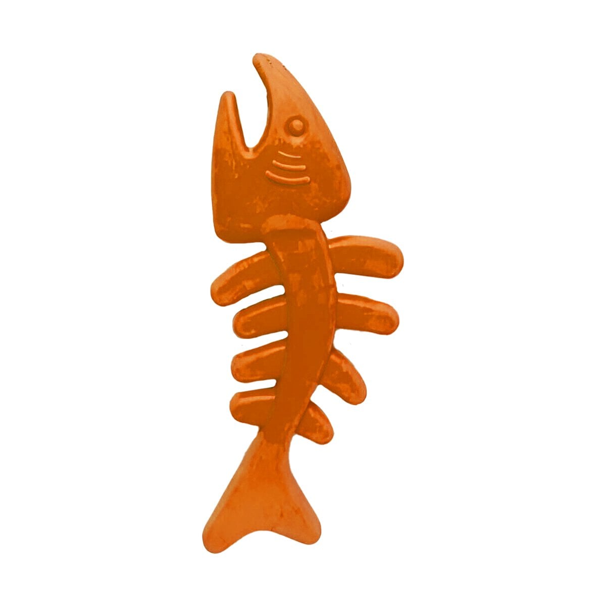 PACK2 JUGUETE COMODO EN FORMA DE PESCADO DE GOMA EN NARANJA INTERACTIVO Y+REGALO STICKER - 2