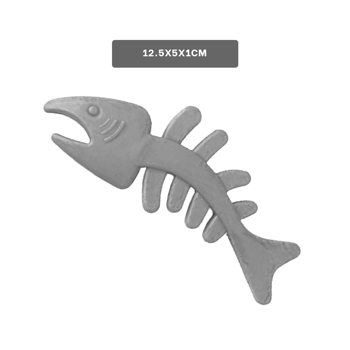 PACK12 PIEZA LIGERA EN FORMA DE PESCADO DE GOMA EN COLOR PLOMO PARA USO CONTINUO - 4