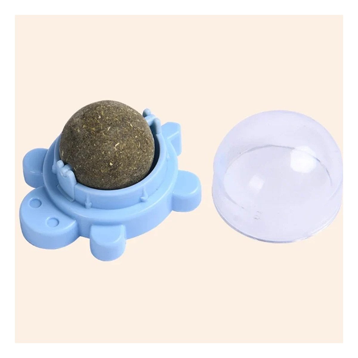 PACK6 ESFERA DE HIERBA GATERA GIRATORIO CELESTE DE TORTUGA PARA JUEGO Y+PAPEL REGALO - 2